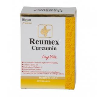 Reumex Curcumin Reumex Curcumin (kurkumina, kolagen typu II, olej rydzowy, piperyna)