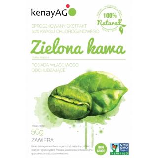 Zielona kawa (50% kwasu chlorogenowego) – sproszkowany ekstrakt - 50-200g