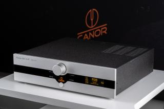 CANOR DAC 2.10 Przetwornik cyfrowo-analogowy D/A, USB DAC, lampowy stopnień wyjściowy, dual mono srebrny