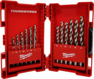 Milwaukee Wiertla HSS-G (THUNDERWEB) / 1 - 10 mm / co 0,5 mm kaseta met. 19 szt.