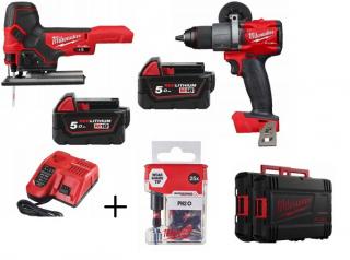 ZESTAW MILWAUKEE M18 WKRĘTARKA WYRZYNARKA 2x-5ah