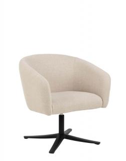 -10% z kodem BD10 - Fotel do salonu Ramsey (01836), wygodny, beżowy, obrotowy