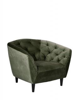 -10% z kodem BD10 - Fotel wypoczynkowy Ria, do salonu, pikowany, zielony