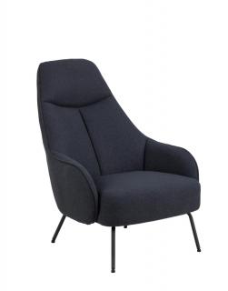 -10% z kodem BD10 - Nowoczesny fotel tapicerowany Texas, granatowy