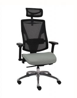-10% z kodem ERGO25 - Fotel biurowy Futura 4S Plus - ergonomiczny, z zagłówkiem, siatkowy, obrotowy, wygodny