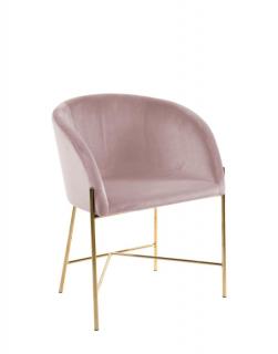 -5% z kodem PINK: Krzesło do jadalni Nelson, tapicerowane, designerskie, brudny róż