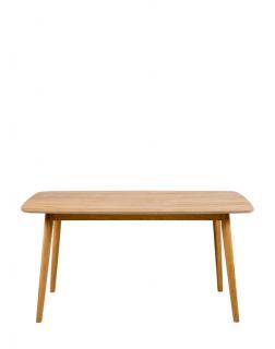 Drewniany stół Nagano do jadalni, prostokątny, z drewna dębowego, szerokość 150 cm