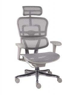 Fotel biurowy Ergohuman 2 Basic GS Grey - szary, ergonomiczny fotel siatkowy
