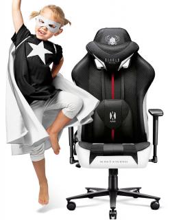 Fotel do biurka dla dziecka Diablo Kids X-Player: Biało-czarny