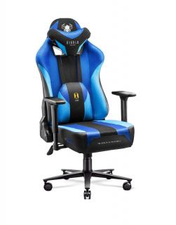 Fotel gamingowy Diablo X-Player 2.0 materiałowy King Size: Frost Black, fotel dla graczy