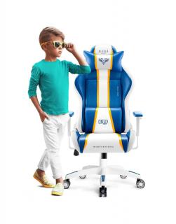 Fotel gamingowy dla dziecka Diablo X-One 2.0 Kids Size: Aqua Blue, fotel obrotowy