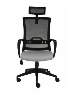 Fotel Speed BS HD - biurowy, ergonomiczny, siatkowy, wygodny dla kręgosłupa, z zagłówkiem