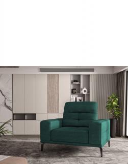 Fotel Torrense tapicerowany, z pikowaniem na siedzisku, wygodny, do salonu