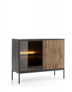 Komoda dwudrzwiowa Sento (K104), dąb wotan, led, do salonu