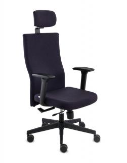 Krzesło biurowe Team Plus HD - ergonomiczny, fotel obrotowy, z zagłówkiem, tapicerowany