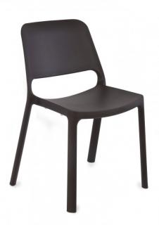 Krzesło Capri czarne, plastikowe, łatwe w czyszczeniu, do ogrodu, pokoju dziecka
