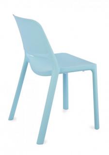 Krzesło Capri niebieskie, plastikowe, łatwe w czyszczeniu, do ogrodu, pokoju dziecka, błękitne