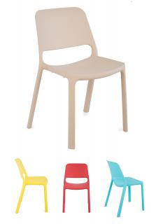 Krzesło Capri, w wielu kolorach, do domu, do szkoły, do ogrodu, plastikowe, łatwe w czyszczeniu, minimalistyczne