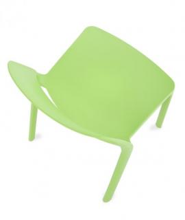 Krzesło Capri zielone, plastikowe, łatwe w czyszczeniu, do ogrodu, pokoju dziecka