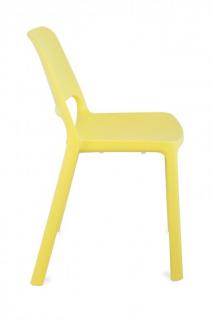 Krzesło Capri żółte, plastikowe, łatwe w czyszczeniu, do ogrodu, pokoju dziecka