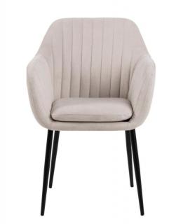 Krzesło do jadalni Emilia, tapicerowane, jasne
