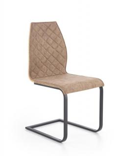 Krzesło do jadalni K265, tapicerowane, drewniane, loftowe