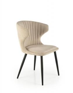 Krzesło do jadalni K496, tapicerowane, nowoczesne, beżowe