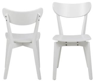 Krzesło do jadalni Roxby, krzesło retro, krzesło kuchenne, białe krzesło
