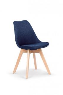 Krzesło K303 - ciemnoniebieskie, na drewnianych nogach, scandi