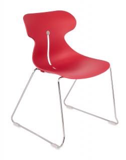 Krzesło Mariquita P na stalowej płozie z plastikowym siedziskiem