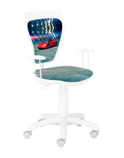 Krzesło Ministyle White Czerwony Samochód dla dziecka do biurka