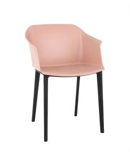 Krzesło Nado różowe plastikowe do biura, domu i do ogrodu