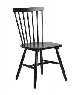Krzesło Riano, drewniane, czarne, do jadalni