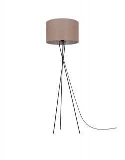 Lampa podłogowa stojąca z abażurem K-4379 Sevana, naturalna, boho