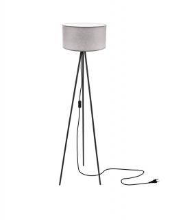 Lampa podłogowa szara trójnóg Shanti 51-38722, abażur, stojąca, do czytania