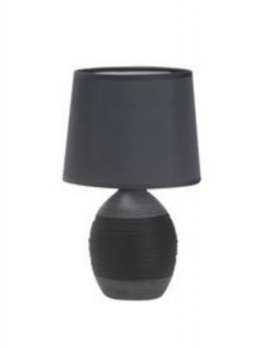 Lampa stołowa ceramiczna czarna Ambon 41-78643, lampka nocna