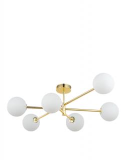 Lampa sufitowa Sarius, nowoczesna, złota, do salonu, wisząca