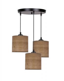 Lampa wisząca Legno 3x40W, ratanowa, boho