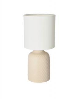 Lampka nocna ceramiczna beżowa Iner 41-79879, sieciowa