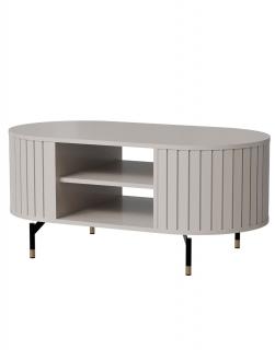 Ława do salonu cashmere ZANTE ZA7, zaokrąglona, ryflowana