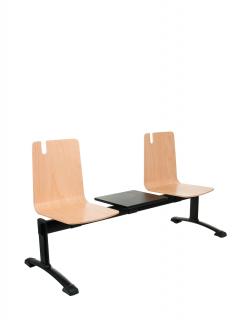 Ławka Falun 3T z drewnianymi siedzeniami do urzędu, szkoły, poczekalni