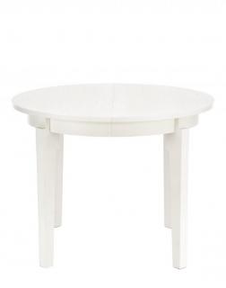 Okrągły, drewniany stół Sorbus - biały, do jadalni