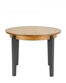 Okrągły stół Sorbus - dąb miodowy/grafit, drewniany
