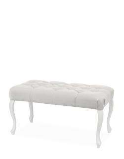 Pufa Ławka Ludwik Chesterfield 49x90, ozdobne, z pikowanym siedziskiem, z giętymi nóżkami, w stylu glamour, do hotelu, do domu