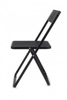 Składane krzesło Slim czarne, minimalistyczne, niewielkie, konferencyjne, eventowe