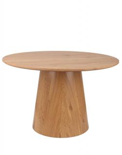 Stół okrągły Enzo, do jadalni, salonu, designerski, drewniany