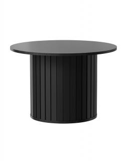 Stolik kawowy ryflowany czarny ZANTE ZA7, 70 cm, elegancki