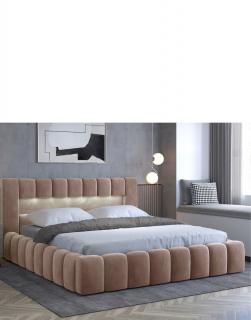 Tapicerowane łóżko Lamica marki Eltap, idealne do sypialni, w rozm. 160x200 i 180x200. Z duzym schowkiem na pościel i podnoszonym stelażem.