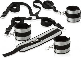 Aksamitny łóżkowy zestaw do krępowania rąk i nóg fetysz bondage bdsm sm - 58623081