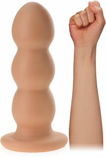 Olbrzymie dildo analne śr. 9 cm kulkowy anal plug korek na przyssawce - 78256989